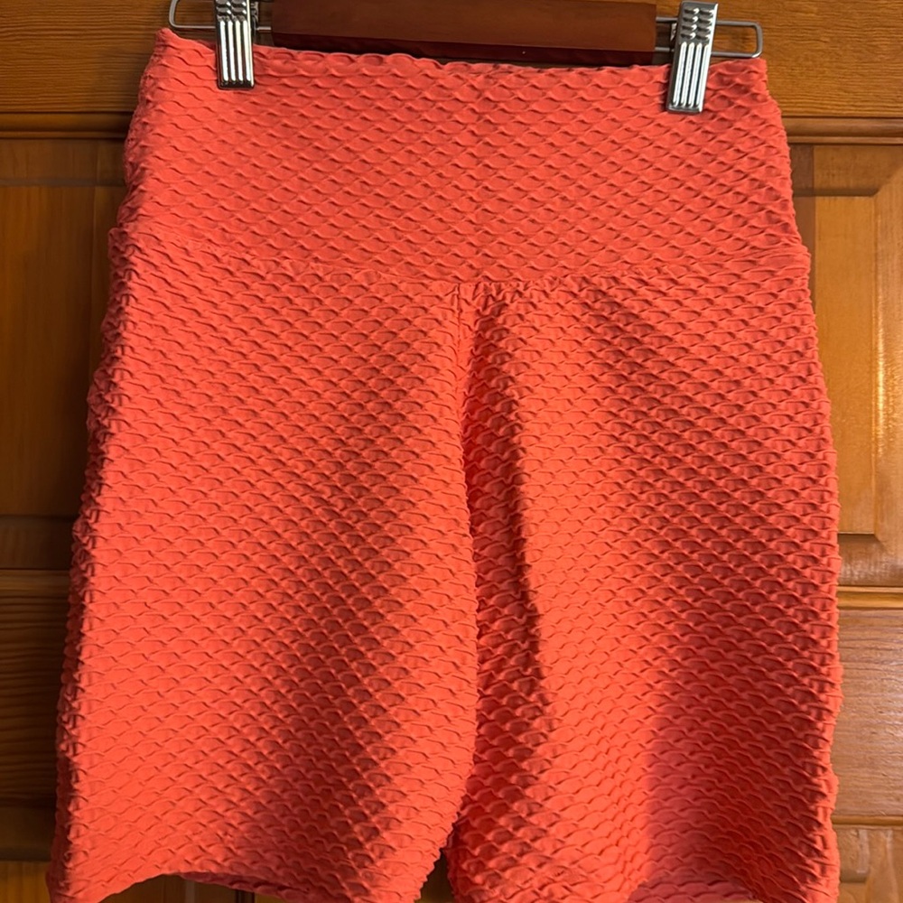 Peach biker shorts one size fits all